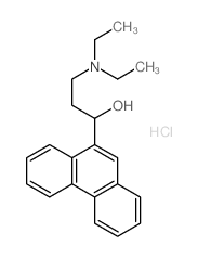 9-Phenanthrenemethanol,a-[2-(diethylamino)ethyl]-,hydrochloride (1:1) Structure