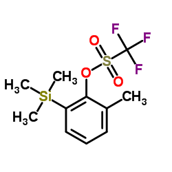 三氟甲烷磺酸2-甲基-6-(三甲基硅基)苯酯结构式