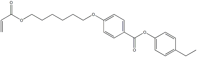 4-[[6-[(1-氧代-2-丙烯基)氧基]己基]氧基]-苯甲酸 4-乙基苯基酯结构式