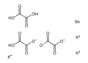tripotassium tris[oxalato(2-)-O,O']antimonate(3-) Structure