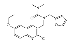 (9ci)-N-[(2-氯-6-乙氧基-3-喹啉)甲基]-N-(2-呋喃甲基)-N,N-二甲基脲结构式