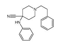 4-anilino-1-(2-phenylethyl)piperidine-4-carbonitrile结构式
