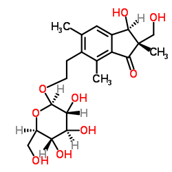 表蕨素 L 2'-O-葡萄糖甙结构式