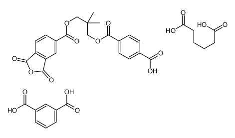 benzene-1,3-dicarboxylic acid,4-[3-(1,3-dioxo-2-benzofuran-5-carbonyl)oxy-2,2-dimethylpropoxy]carbonylbenzoic acid,hexanedioic acid Structure
