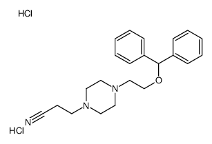 3-[4-(2-benzhydryloxyethyl)piperazin-1-yl]propanenitrile,dihydrochloride Structure