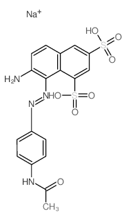 8-(4-acetamidophenyl)diazenyl-7-amino-naphthalene-1,3-disulfonic acid结构式