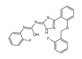 1-(2-fluorophenyl)-3-[5-[2-[(2-fluorophenyl)methylsulfanyl]phenyl]-1,3,4-thiadiazol-2-yl]urea Structure