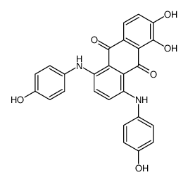 5,6-Dihydroxy-1,4-bis[(4-hydroxyphenyl)amino]-9,10-anthracenedione Structure