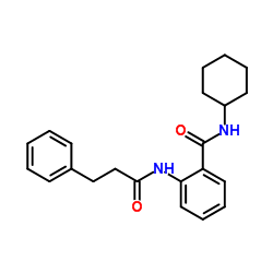 N-Cyclohexyl-2-[(3-phenylpropanoyl)amino]benzamide结构式
