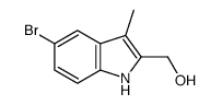(5-溴-3-甲基-1H-吲哚-2-基)甲醇结构式