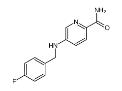 5-(4-fluoro-benzylamino)-pyridine-2-carboxylic acid amide Structure