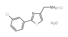 4-(氨基甲基)-2-(3-氯苯基)-1,3-噻唑盐酸盐水合物结构式