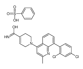 benzenesulfonic acid,1-[8-(2,4-dichlorophenyl)-2-methylquinolin-4-yl]-3,6-dihydro-2H-pyridine-4-carboxamide结构式