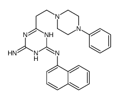 2-N-naphthalen-1-yl-6-[2-(4-phenylpiperazin-1-yl)ethyl]-1,3,5-triazine-2,4-diamine Structure