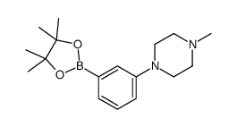 1-甲基-4-(3-(4,4,5,5-四甲基-1,3,2-二氧硼杂环戊烷-2-基)苯基)哌嗪结构式
