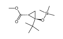 c-2-tert-Butyl-t-2-(trimethylsiloxy)-r-1-cyclopropancarbonsaeure-methylester结构式