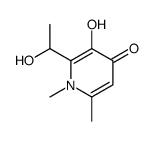 3-hydroxy-2-(1-hydroxyethyl)-1,6-dimethylpyridin-4-one Structure
