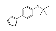 2-(4-tert-butylsulfanylphenyl)thiophene Structure
