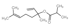 丁酸-1-乙烯基-1,5-二甲基-4-己烯基酯结构式