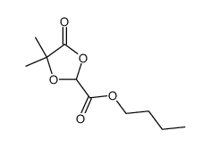 2-(carbobutoxy)-5,5-dimethyl-1,3-dioxolan-4-one结构式