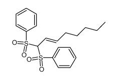(E)-(oct-2-ene-1,1-diyldisulfonyl)dibenzene结构式