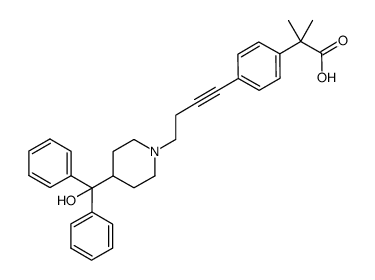 4-[4-[4-(Hydroxydiphenylmethyl)-1-piperidinyl]-1-butyn-1-yl]-α,α-dimethyl-benzeneacetic Acid Structure