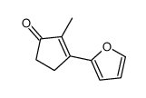 3-(furan-2-yl)-2-methylcyclopent-2-en-1-one结构式