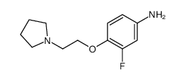 3-氟-4-(2-(吡咯烷-1-基)乙氧基)苯胺结构式