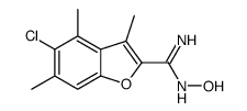 5-Chloro-N-hydroxy-3,4,6-trimethyl-2-benzofurancarboximidamide结构式