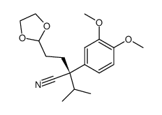 (S)-2-(2-(1,3-dioxolan-2-yl)ethyl)-2-(3,4-dimethoxyphenyl)-3-methylbutanenitrile结构式