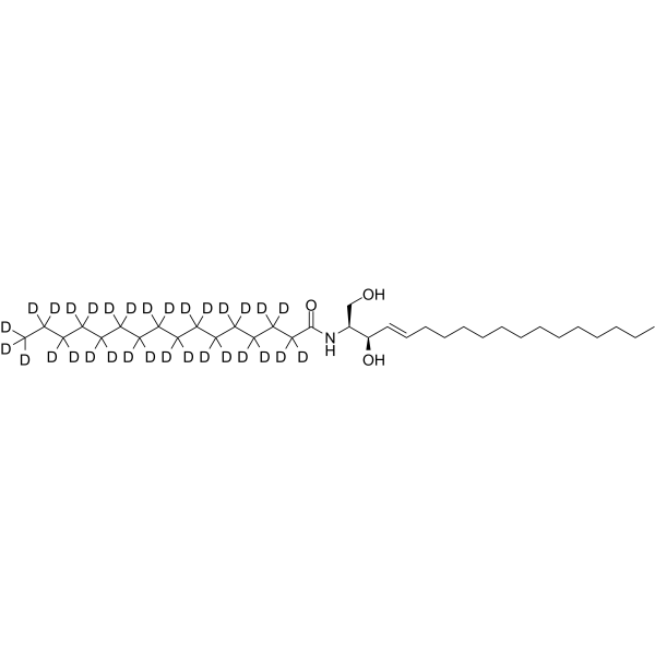 N-棕榈酰-d31-D-赤型-鞘氨醇结构式