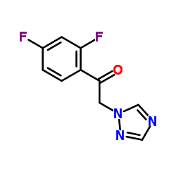 2,4-二氟-α-(1H-1,2,4-三唑基)乙酰苯结构式