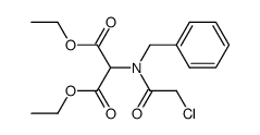 diethyl N-benzyl-N-(chloroacetyl)aminomalonate Structure