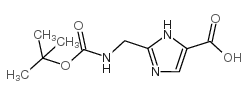 N-叔丁氧基羰基-2-氨基甲基-咪唑-4-羧酸结构式