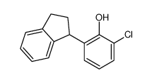 2-chloro-6-(2,3-dihydro-1H-inden-1-yl)phenol结构式