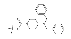 1,1-dimethylethyl 4-[bis(phenylmethyl)amino]-1-piperidinecarboxylate结构式