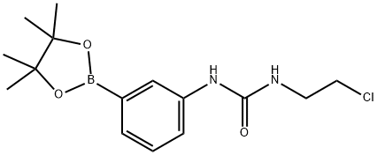 3-(2-氯乙基脲基)苯硼酸频哪醇酯结构式