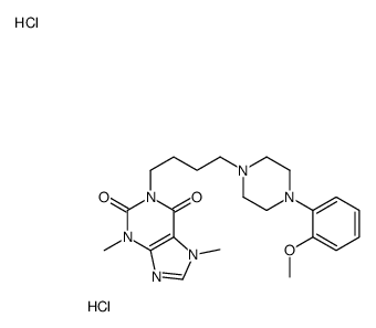 1-[4-[4-(2-methoxyphenyl)piperazin-1-yl]butyl]-3,7-dimethyl-purine-2,6-dione dihydrochloride结构式