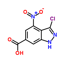 3-Chloro-4-nitro-1H-indazole-6-carboxylic acid Structure