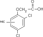 2,4-Dichlorophenoxyacetic acid-ring-UL-14C Structure