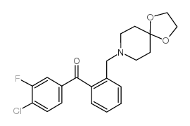4-CHLORO-2'-[8-(1,4-DIOXA-8-AZASPIRO[4.5]DECYL)METHYL]-3-FLUOROBENZOPHENONE Structure