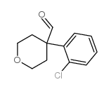 4-2-氯苯基四氢-2H-吡喃-4-甲醛结构式