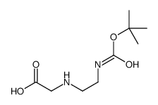 ([2-[(tert-Butoxycarbonyl)amino]ethyl]amino)acetic acid Structure