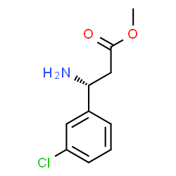 METHYL (3R)-3-AMINO-3-(3-CHLOROPHENYL)PROPANOATE结构式