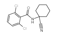 2,6-dichloro-N-(1-cyanocyclohexyl)benzamide Structure