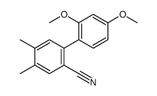 2-(2,4-dimethoxyphenyl)-4,5-dimethylbenzonitrile结构式