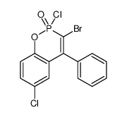 3-bromo-2,6-dichloro-4-phenyl-1,2λ5-benzoxaphosphinine 2-oxide结构式