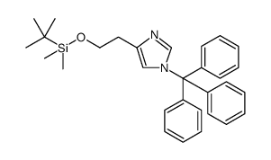 1H-Imidazole, 4-[2-[[(1,1-dimethylethyl)dimethylsilyl]oxy]ethyl]-1-(triphenylmethyl)结构式