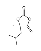 4-methyl-5-methylidene-4-(2-methylpropyl)-1,3-dioxolan-2-one结构式