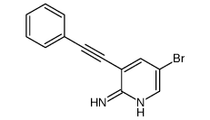 5-溴-3-(苯基乙炔)吡啶-2-胺结构式